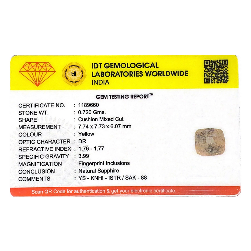 Yellow Sapphire - 3.6 Carat