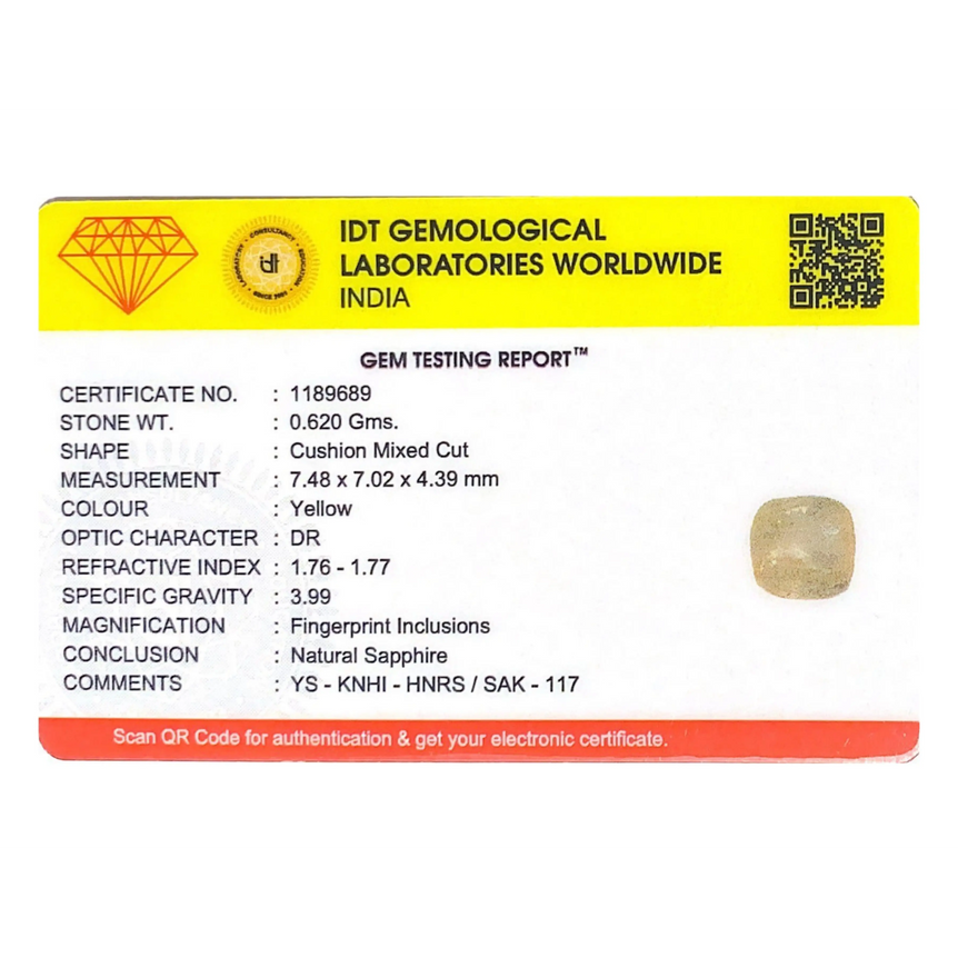 Yellow Sapphire - 3.1 Carat
