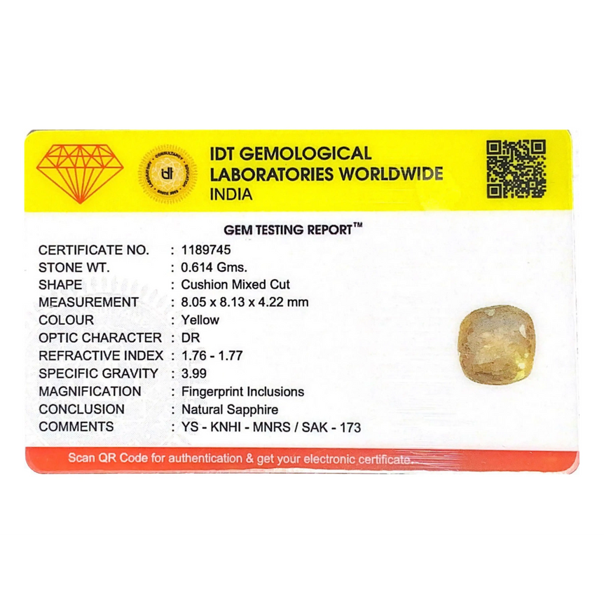 Yellow Sapphire - 3.07 Carat