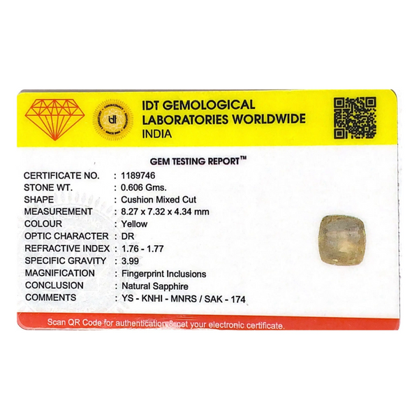 Yellow Sapphire - 3.03 Carat