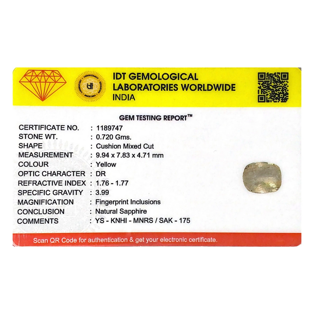 Yellow Sapphire - 3.6 Carat
