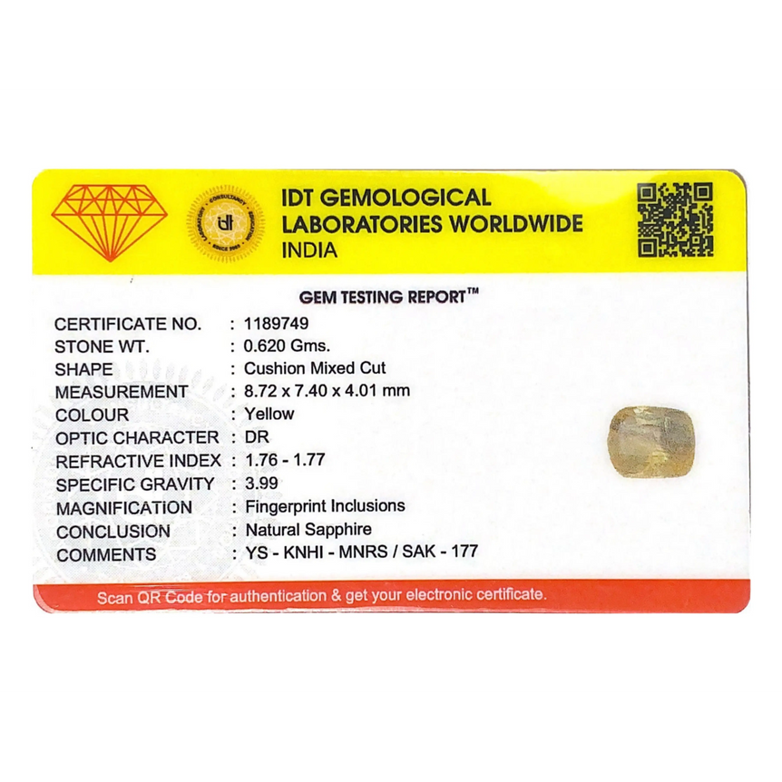Yellow Sapphire - 3.1 Carat