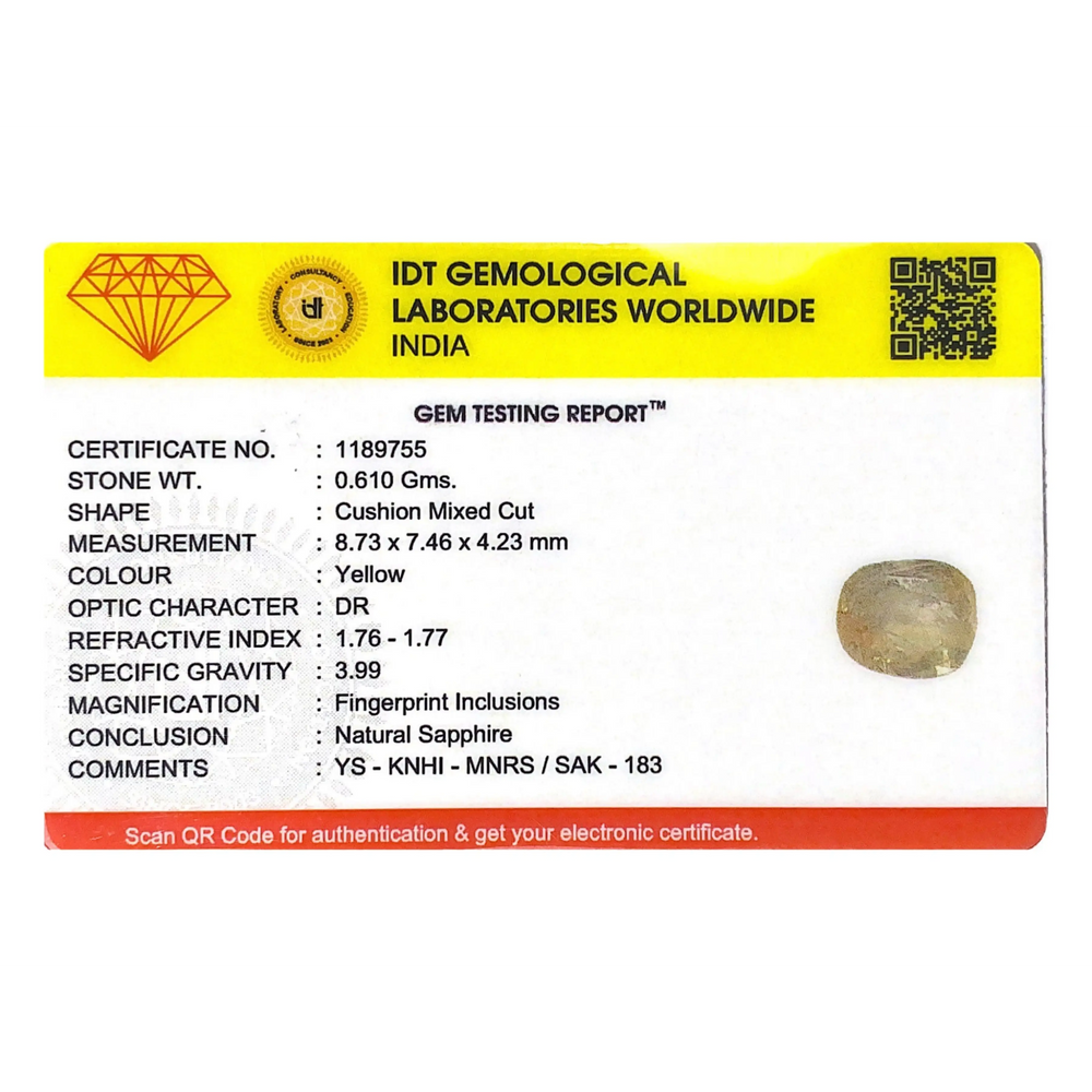 Yellow Sapphire - 3.05 Carat