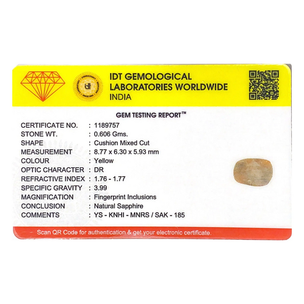 Yellow Sapphire - 3.03 Carat