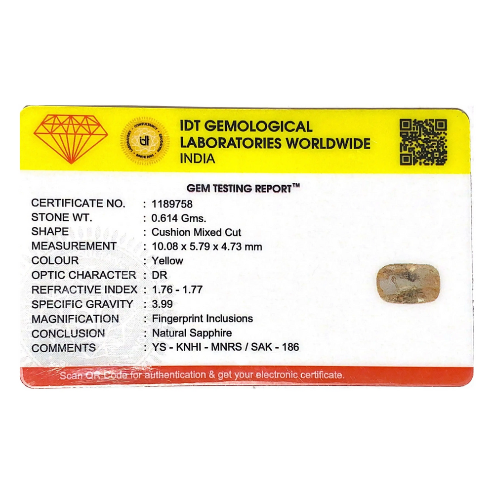 Yellow Sapphire - 3.07 Carat