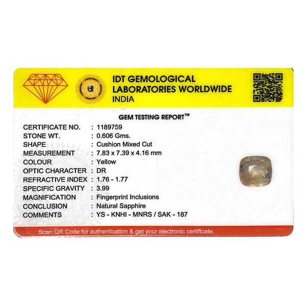 Yellow Sapphire - 3.03 Carat