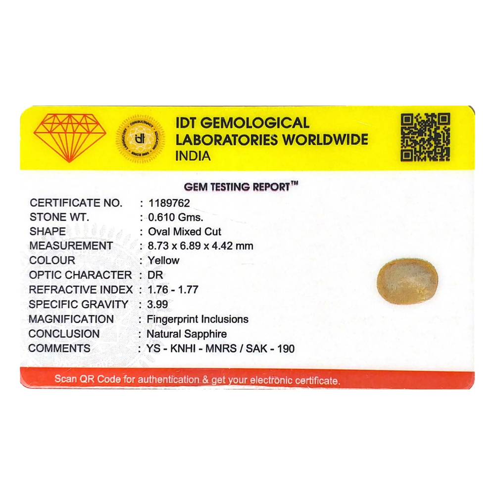 Yellow Sapphire - 3.05 Carat