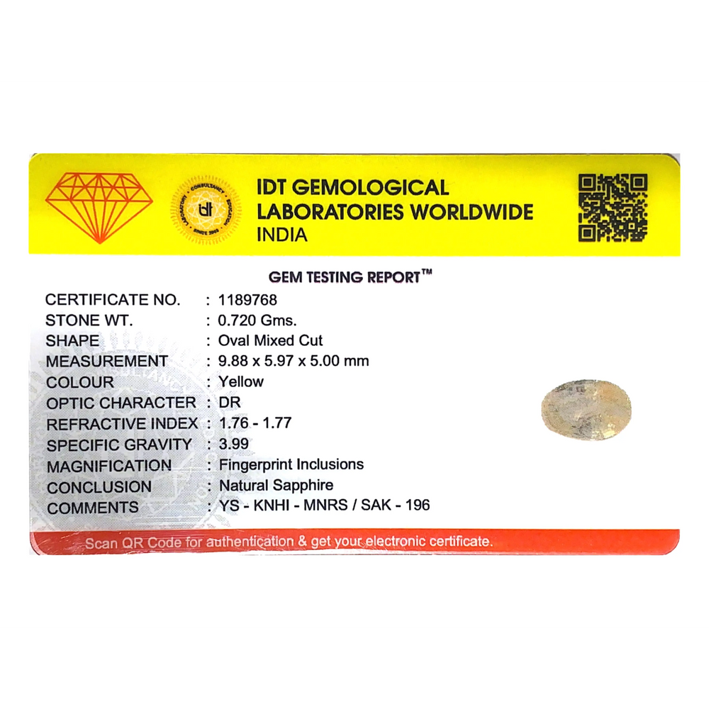 Yellow Sapphire - 3.6 Carat