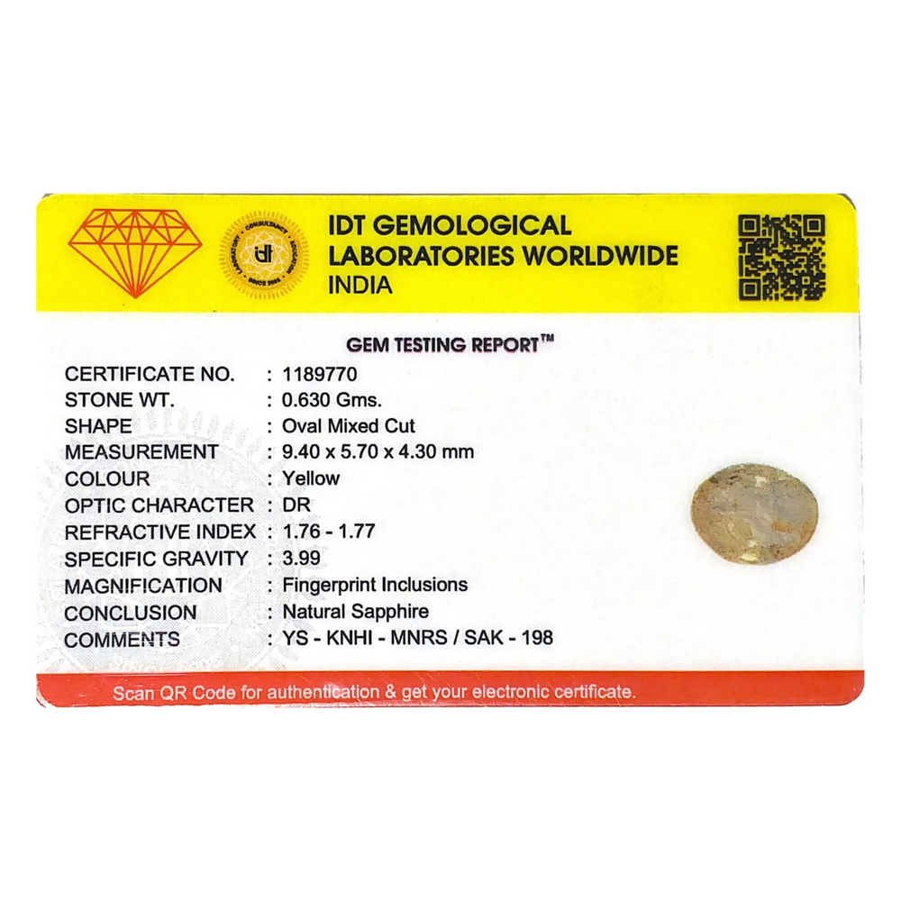 Yellow Sapphire - 3.15 Carat