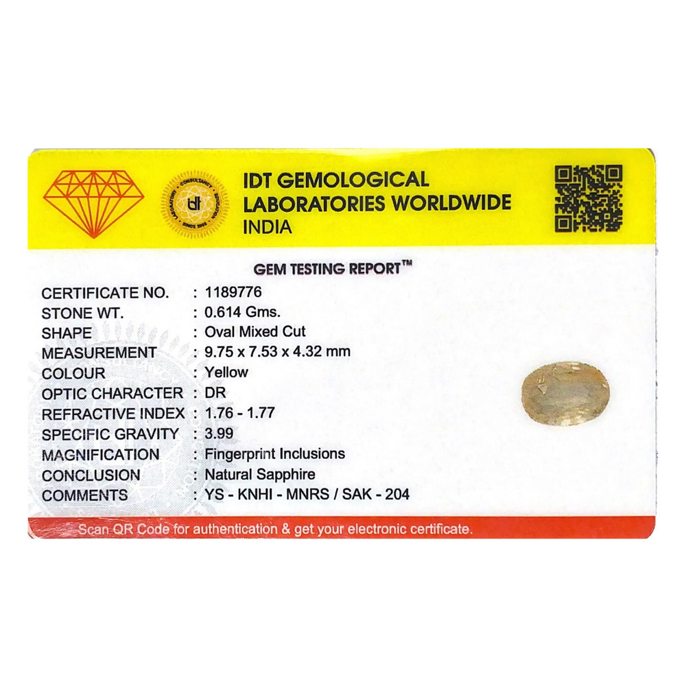 Yellow Sapphire - 3.07 Carat