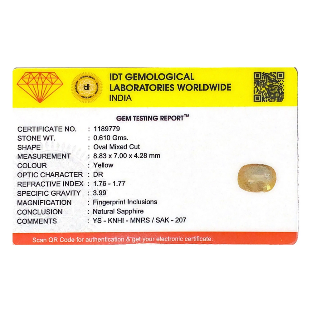 Yellow Sapphire - 3.05 Carat