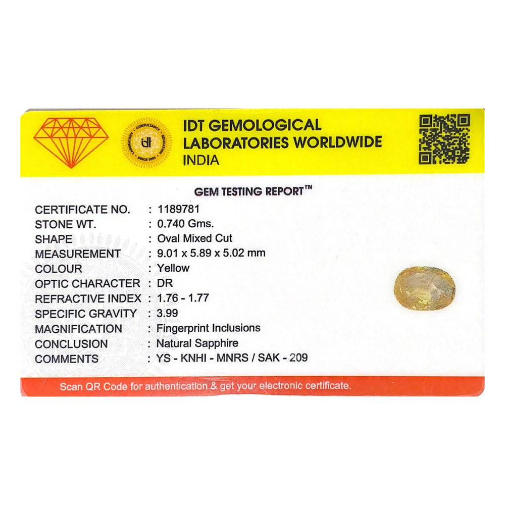 Yellow Sapphire - 3.7 Carat