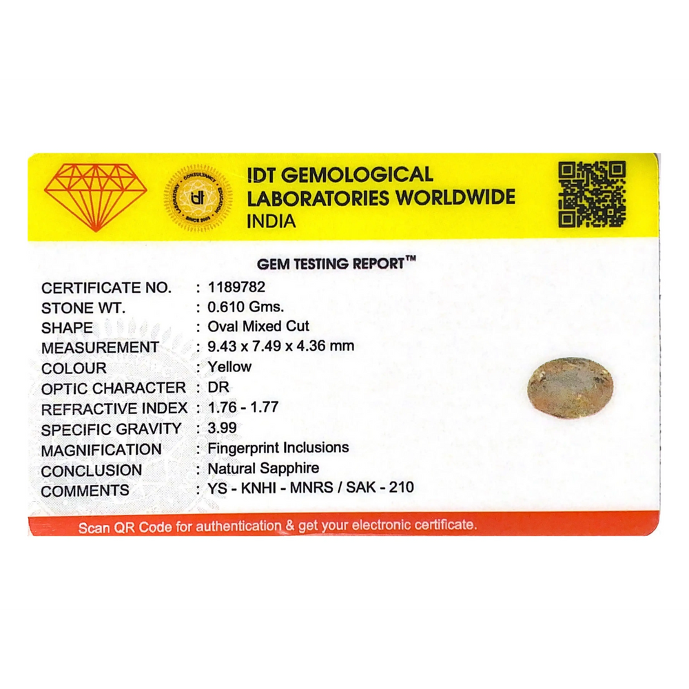 Yellow Sapphire - 3.05 Carat