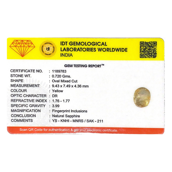 Yellow Sapphire - 3.6 Carat