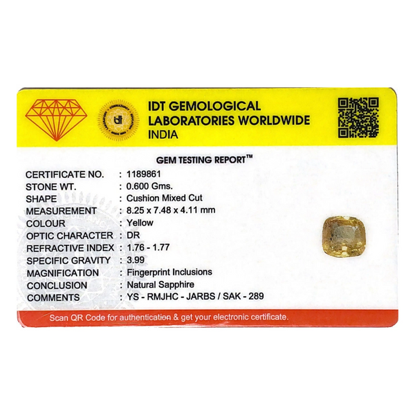 Yellow Sapphire - 3 Carat