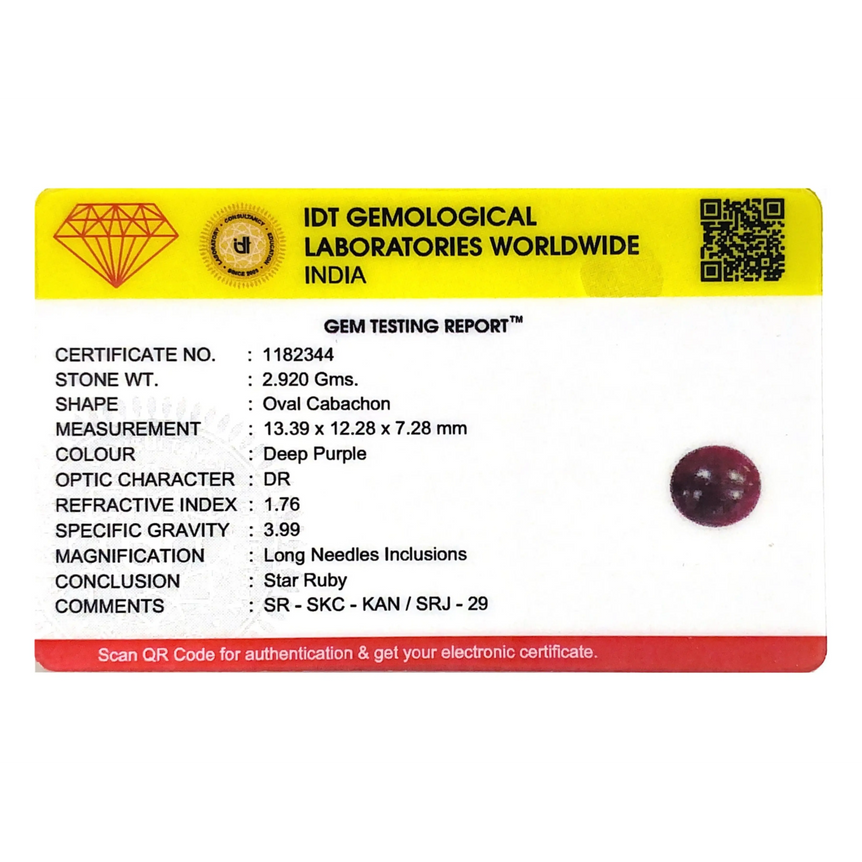 Star Ruby - 14.6 Carat