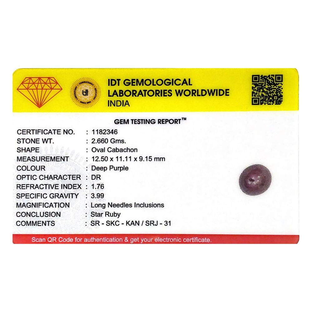 Star Ruby - 13.3 Carat