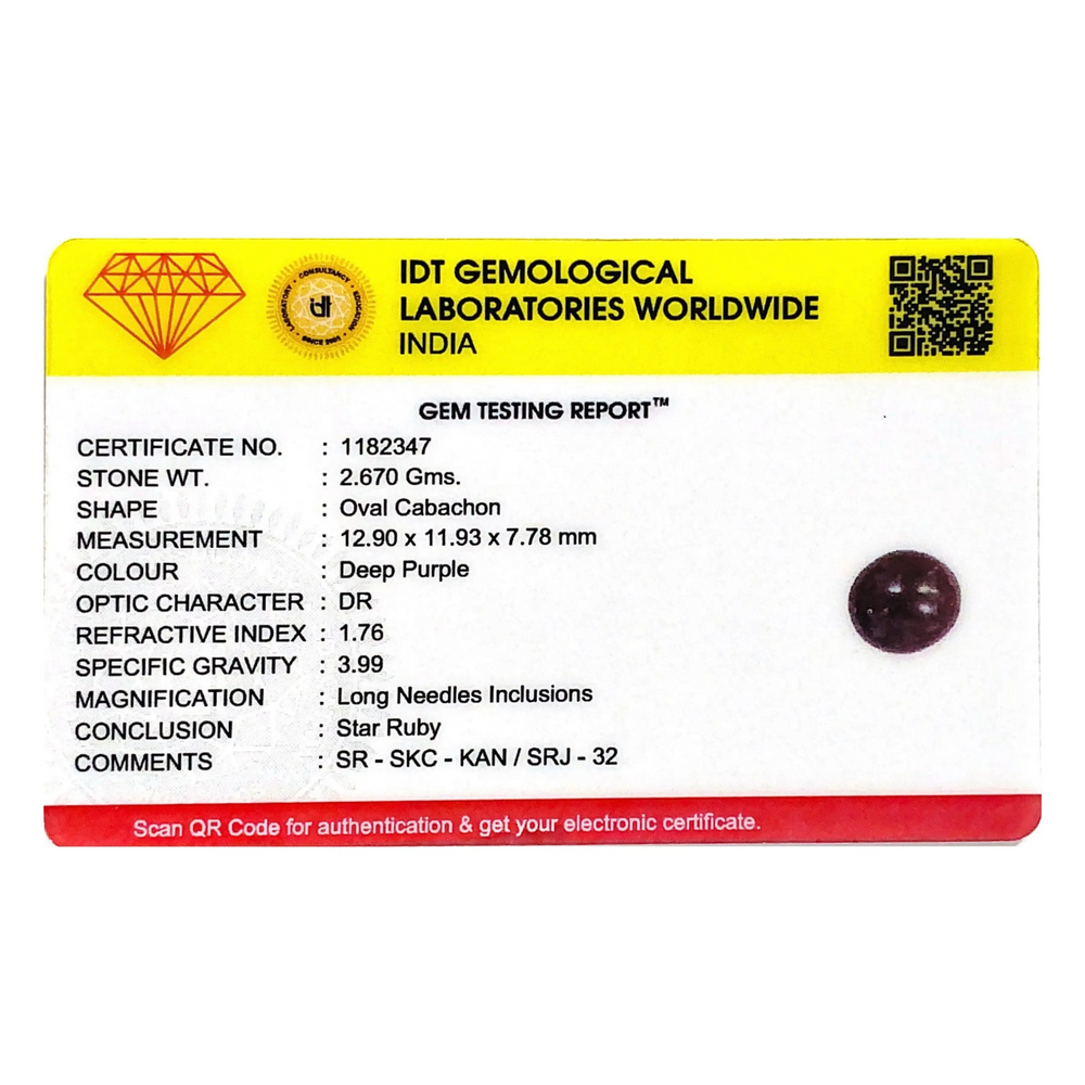 Star Ruby - 13.35 Carat