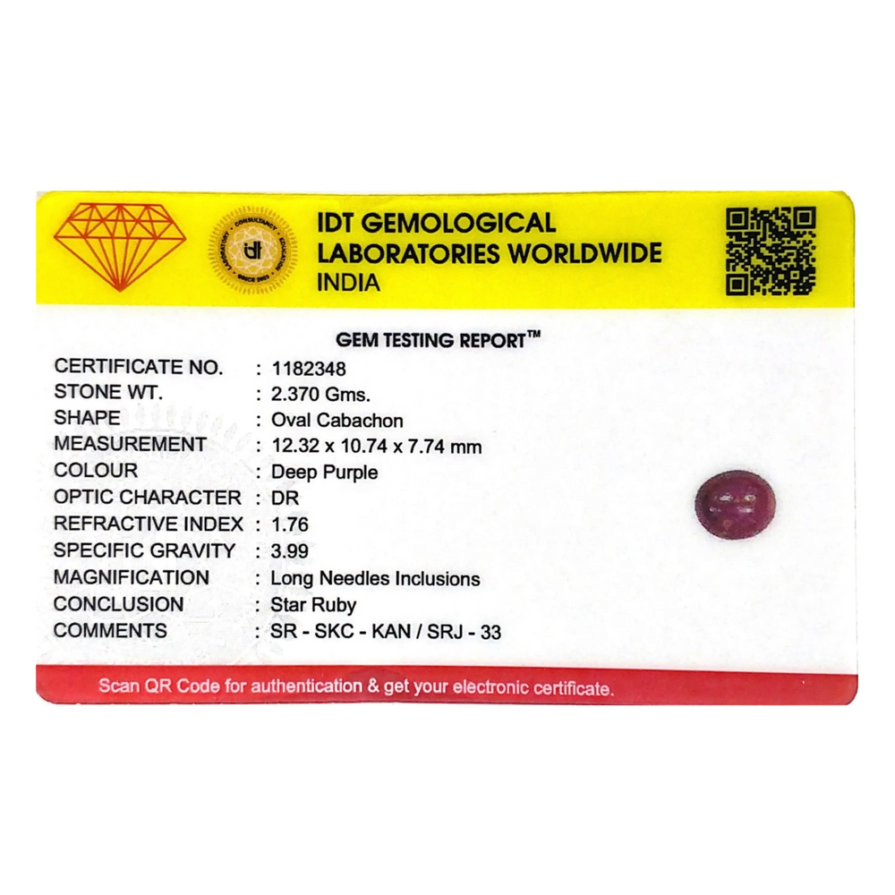 Star Ruby - 11.85 Carat