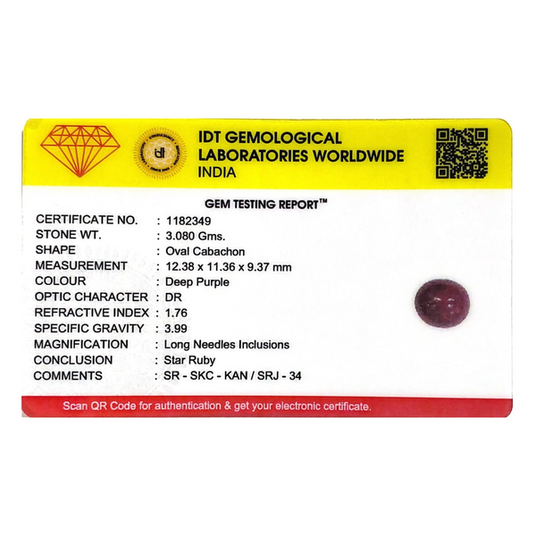 Star Ruby - 15.4 Carat