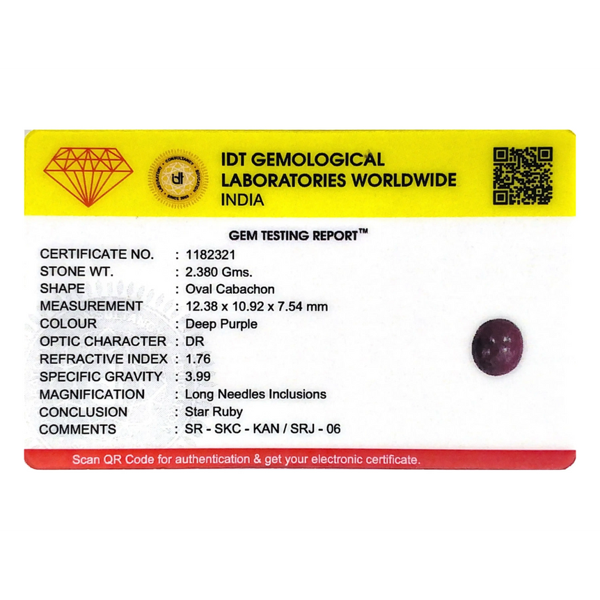 Star Ruby - 11.9 Carat