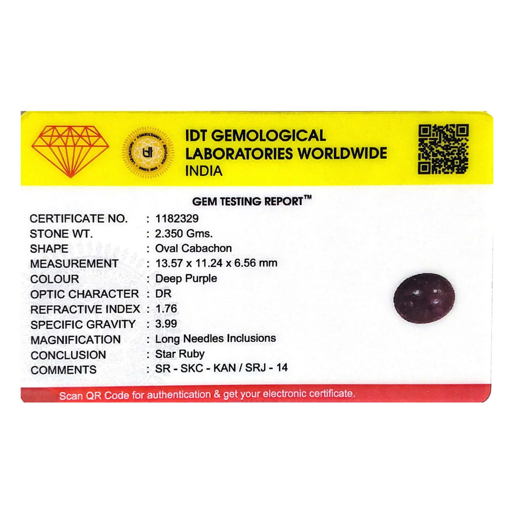 Star Ruby - 11.75 Carat