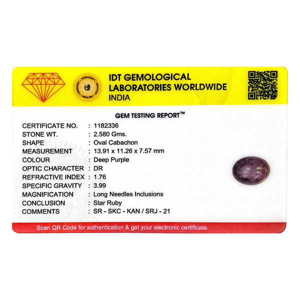 Star Ruby - 12.9 Carat