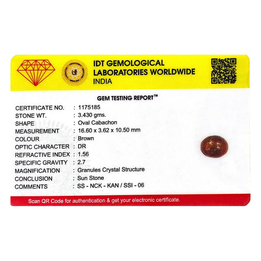 Sun Stone - 17.15 Carat - Pramogh