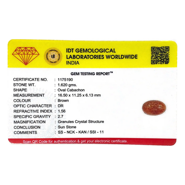 Sun Stone - 8.1 Carat - Pramogh