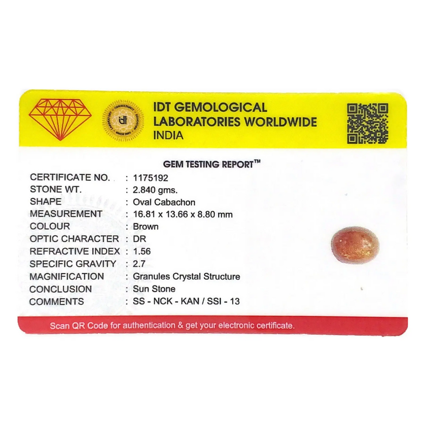 Sun Stone - 14.2 Carat - Pramogh