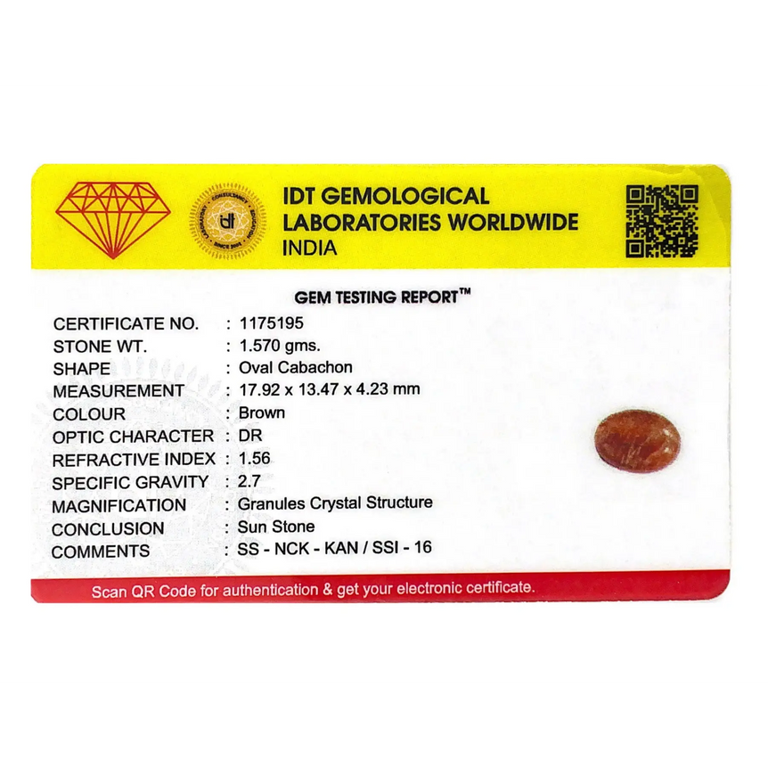 Sun Stone - 7.85 Carat - Pramogh