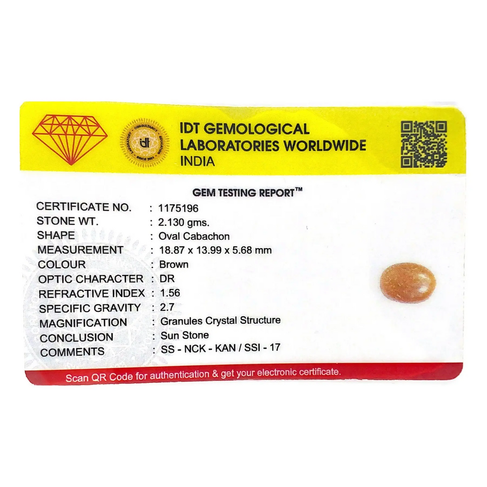 Sun Stone - 10.65 Carat - Pramogh