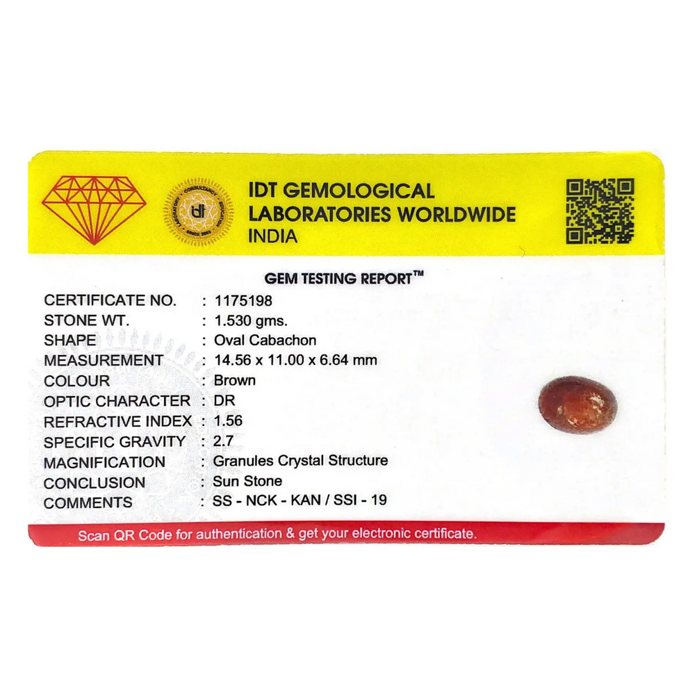 Sun Stone - 7.65 Carat - Pramogh