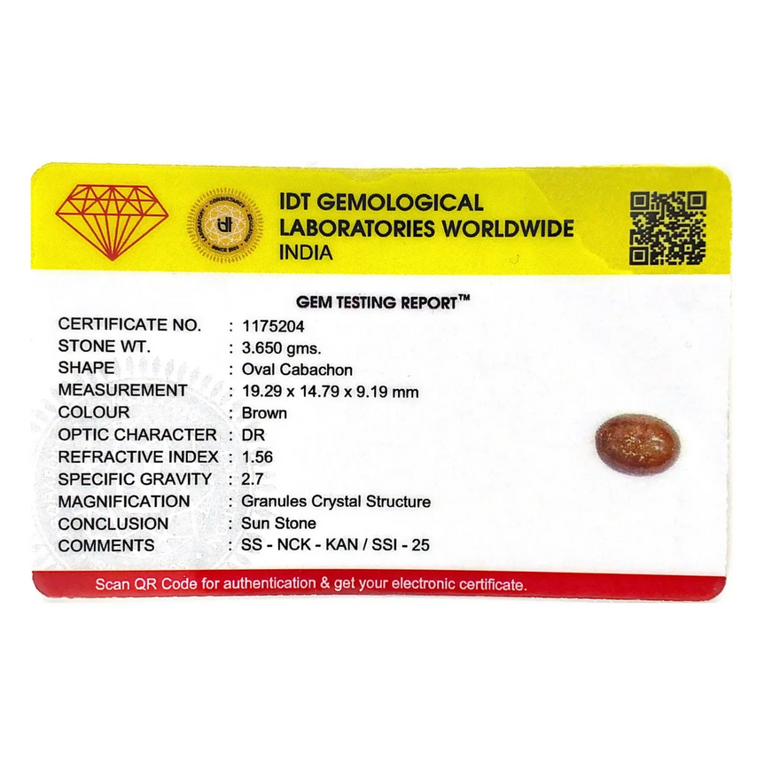 Sun Stone - 18.25 Carat - Pramogh