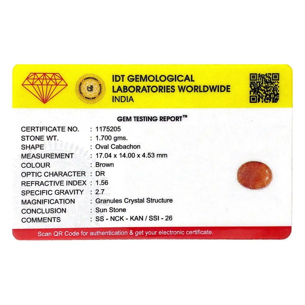 Sun Stone - 8.5 Carat - Pramogh