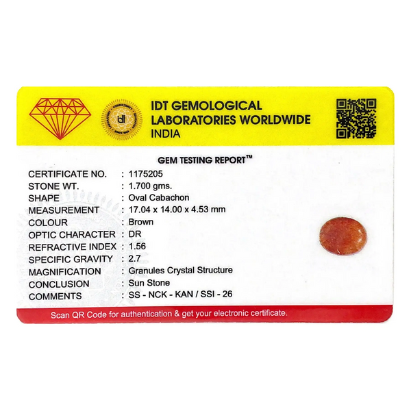 Sun Stone - 8.5 Carat - Pramogh