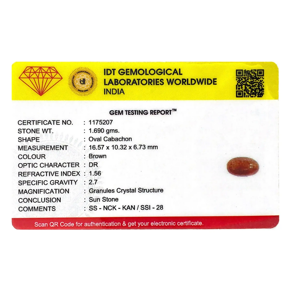 Sun Stone - 8.45 Carat - Pramogh
