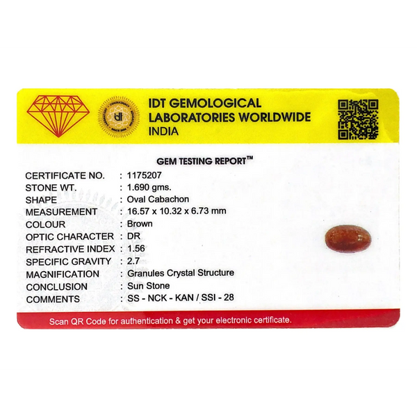 Sun Stone - 8.45 Carat - Pramogh