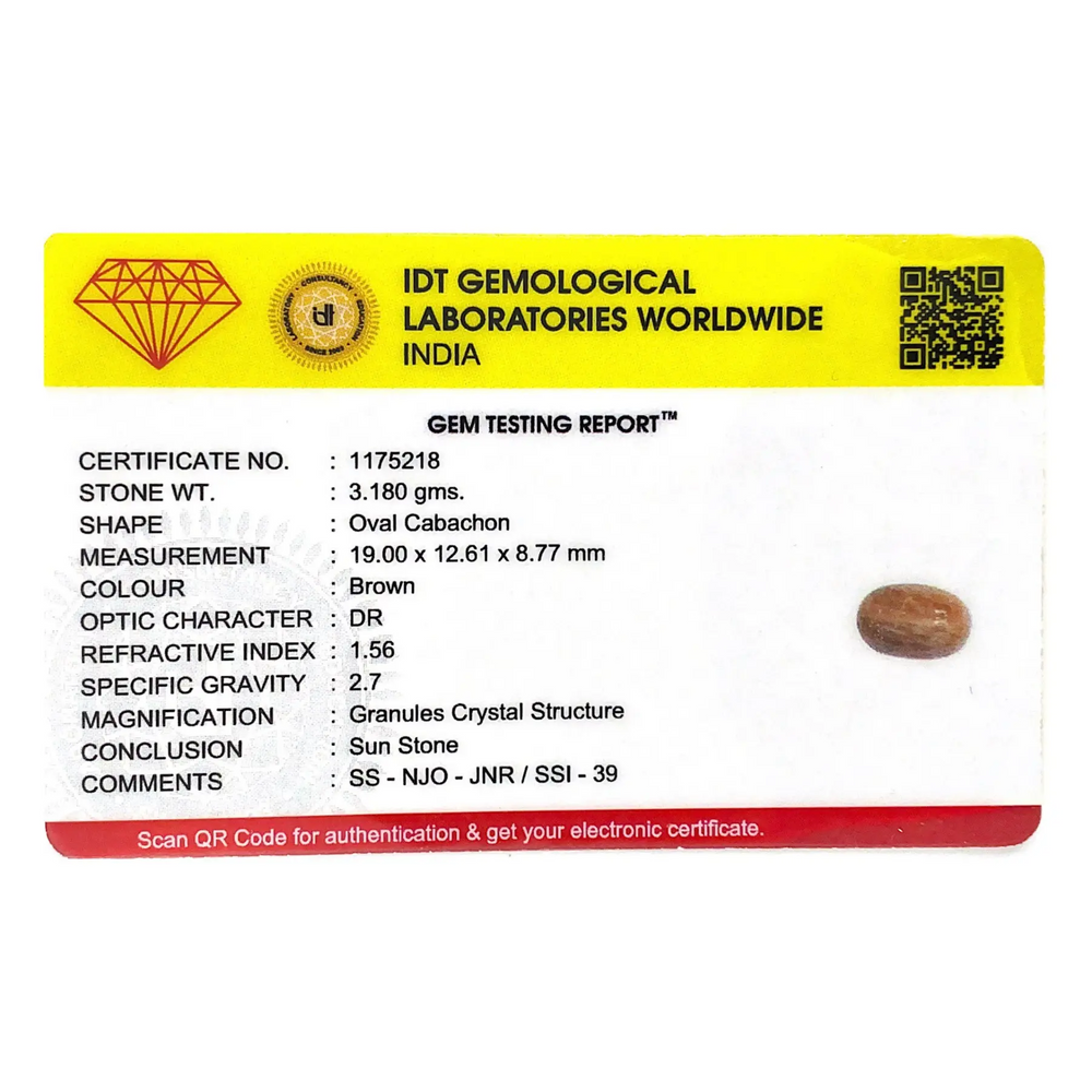 Sun Stone - 15.9 Carat - Pramogh