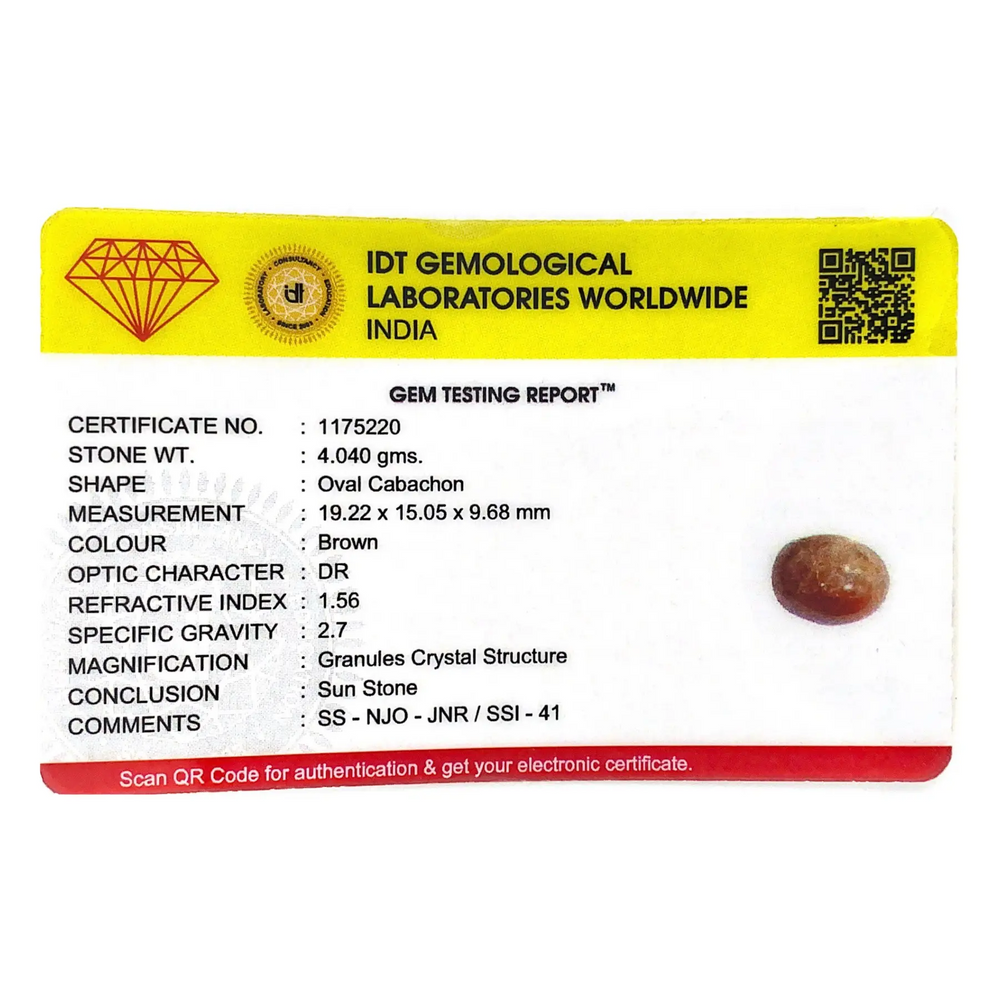 Sun Stone - 20.2 Carat - Pramogh
