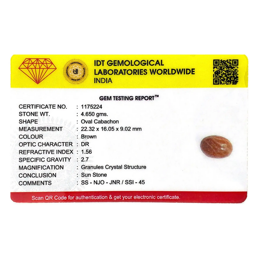 Sun Stone - 23.25 Carat - Pramogh