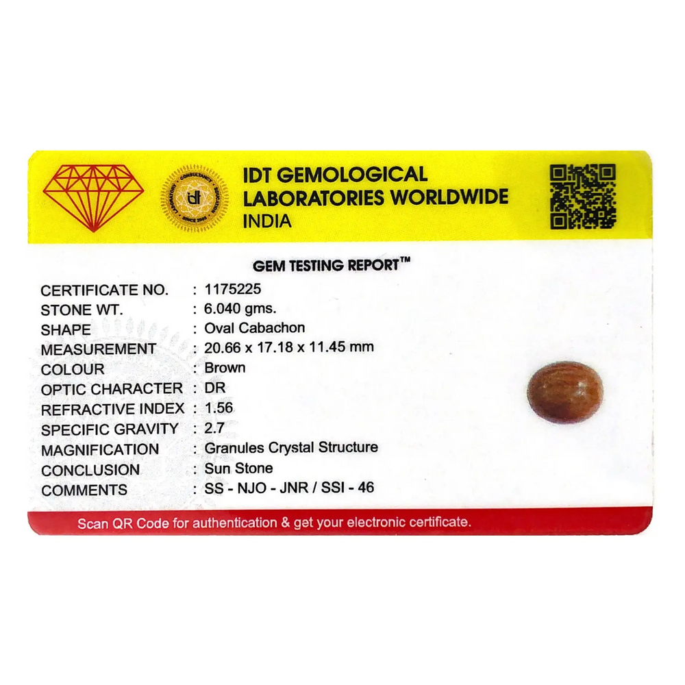 Sun Stone - 30.2 Carat - Pramogh