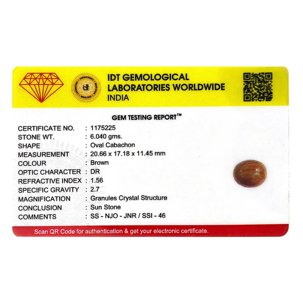 Sun Stone - 30.2 Carat - Pramogh