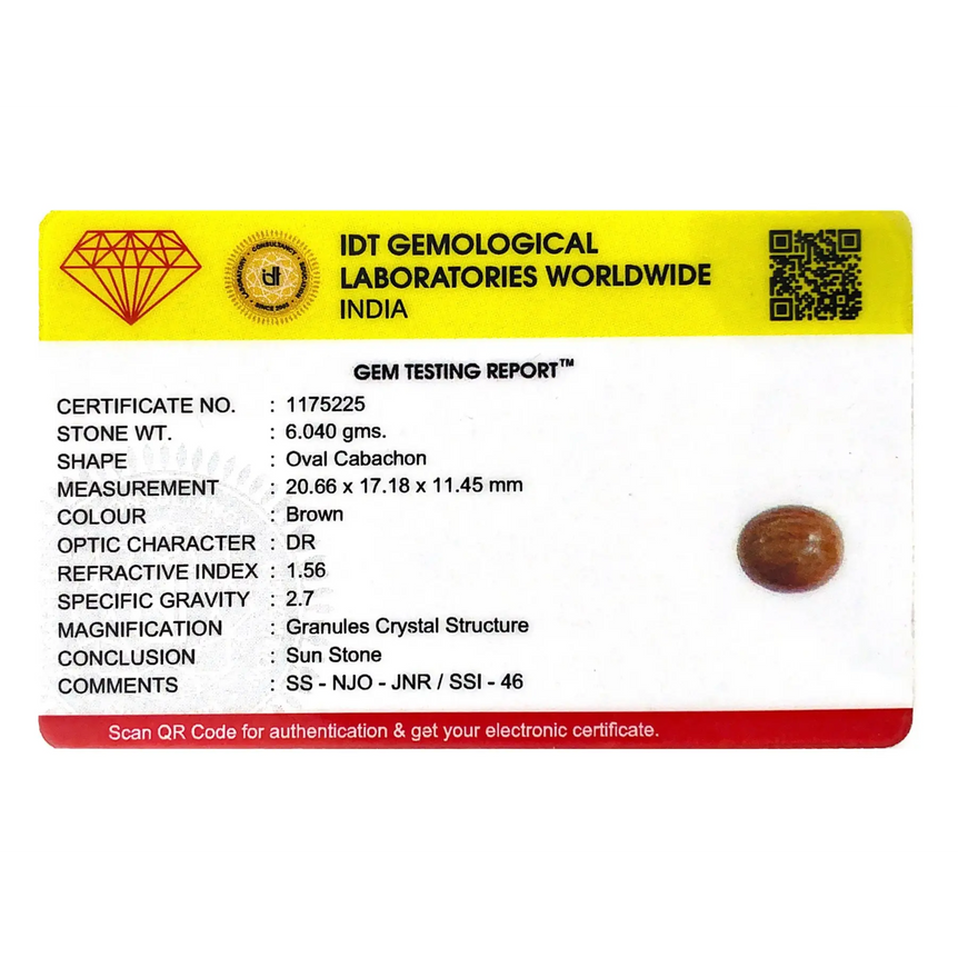 Sun Stone - 30.2 Carat - Pramogh