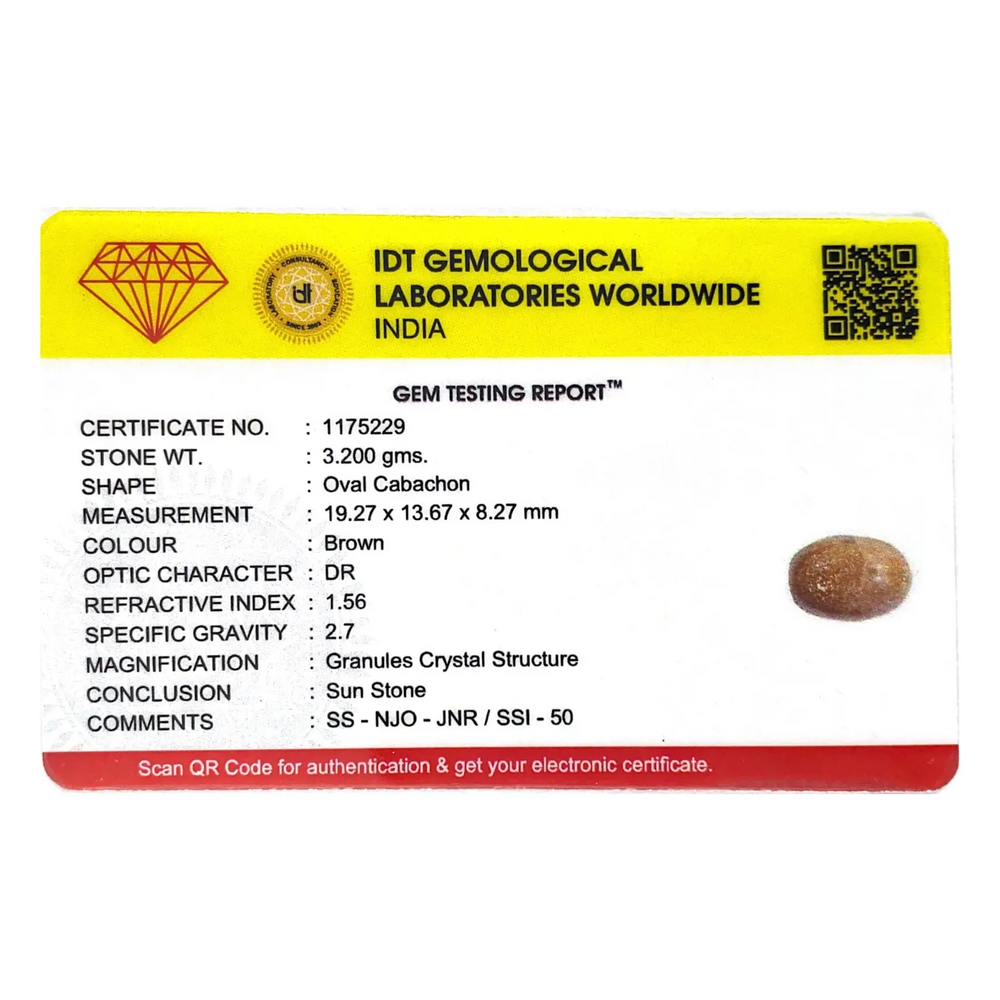 Sun Stone - 16 Carat - Pramogh