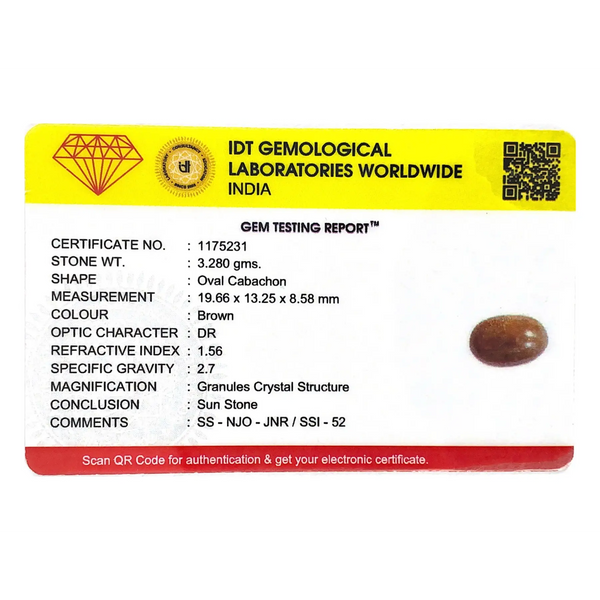 Sun Stone - 16.4 Carat - Pramogh