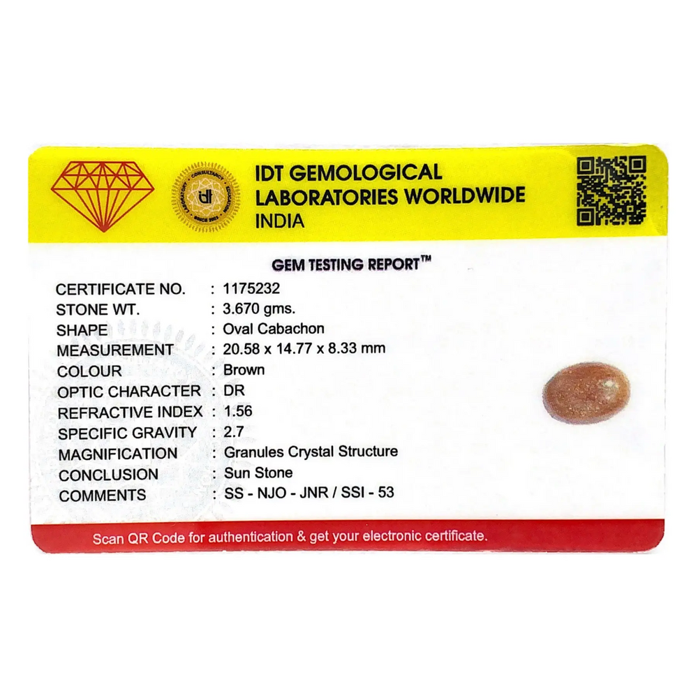 Sun Stone - 18.35 Carat - Pramogh
