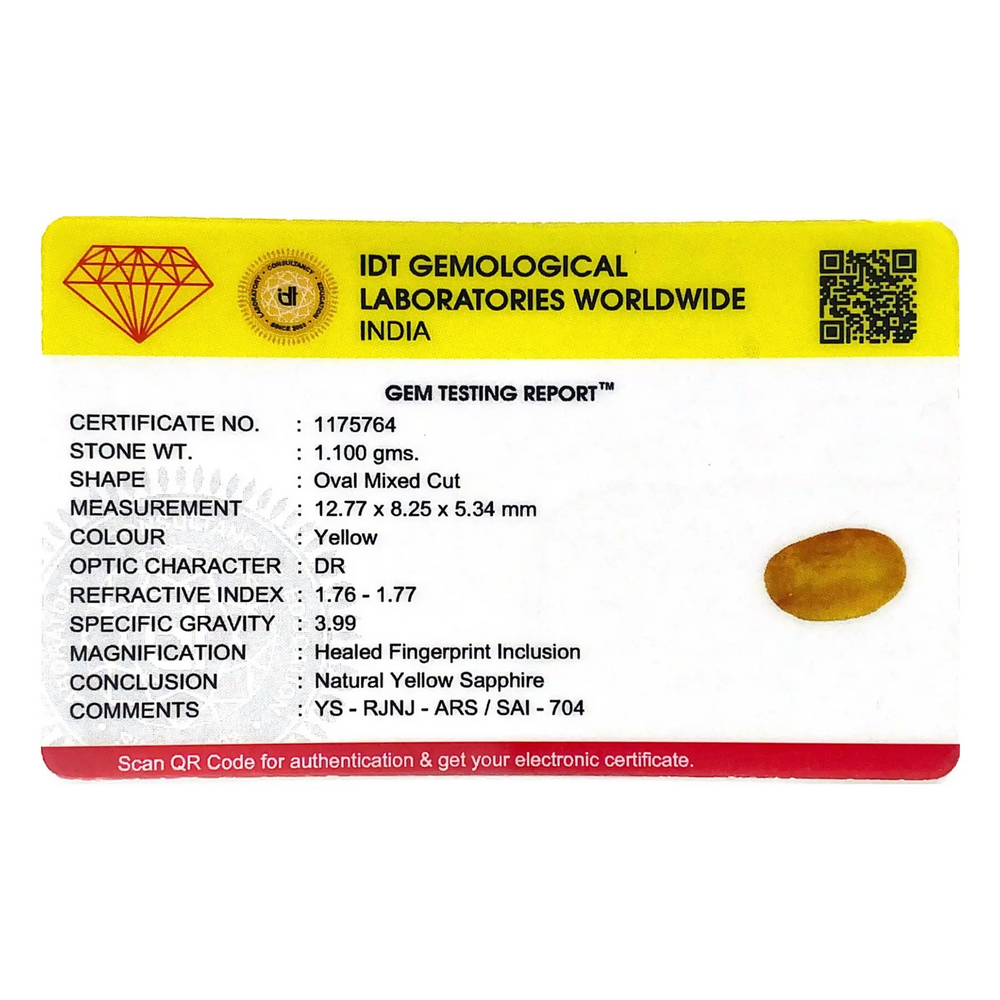 Yellow Sapphire - 5.5 Carat - Pramogh