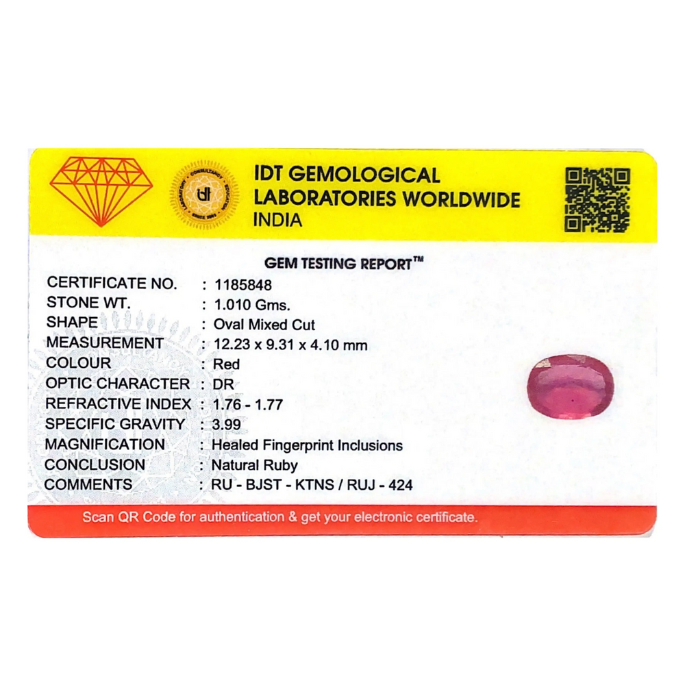 Ruby - 5.05 Carat - Pramogh
