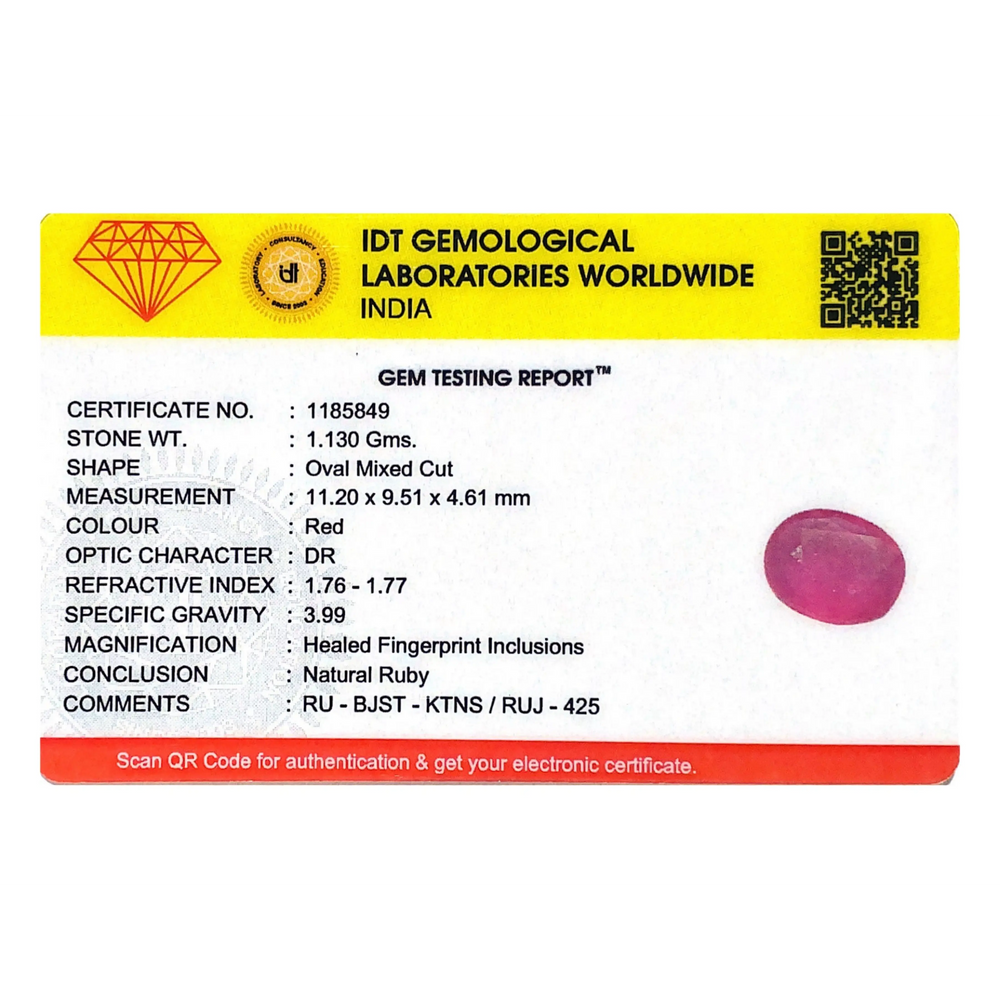 Ruby - 5.65 Carat - Pramogh